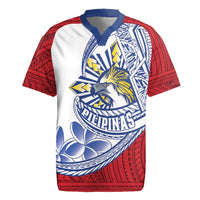 Philippines Eagle Sun Rugby Jersey Filipino Agila Polynesian Tattoo Flag Color LT14 Red - Polynesian Pride