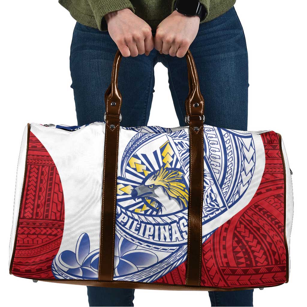 Philippines Eagle Sun Travel Bag Filipino Agila Polynesian Tattoo Flag Color LT14 Red - Polynesian Pride