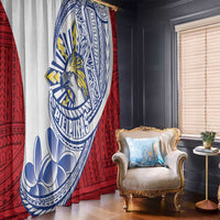 Philippines Eagle Sun Window Curtain Filipino Agila Polynesian Tattoo Flag Color
