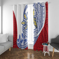 Philippines Eagle Sun Window Curtain Filipino Agila Polynesian Tattoo Flag Color