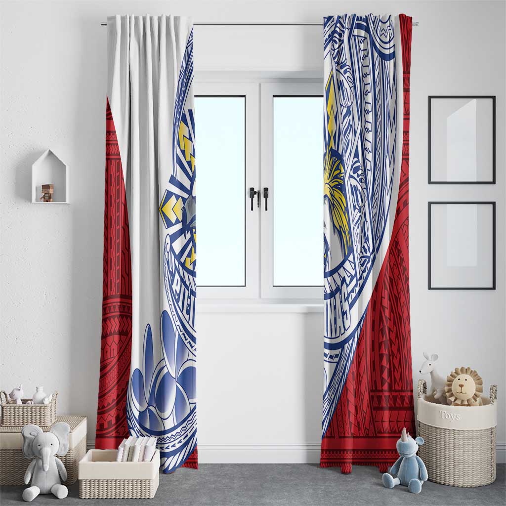 Philippines Eagle Sun Window Curtain Filipino Agila Polynesian Tattoo Flag Color