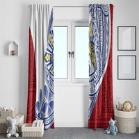 Philippines Eagle Sun Window Curtain Filipino Agila Polynesian Tattoo Flag Color