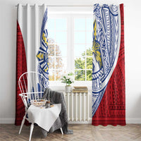 Philippines Eagle Sun Window Curtain Filipino Agila Polynesian Tattoo Flag Color