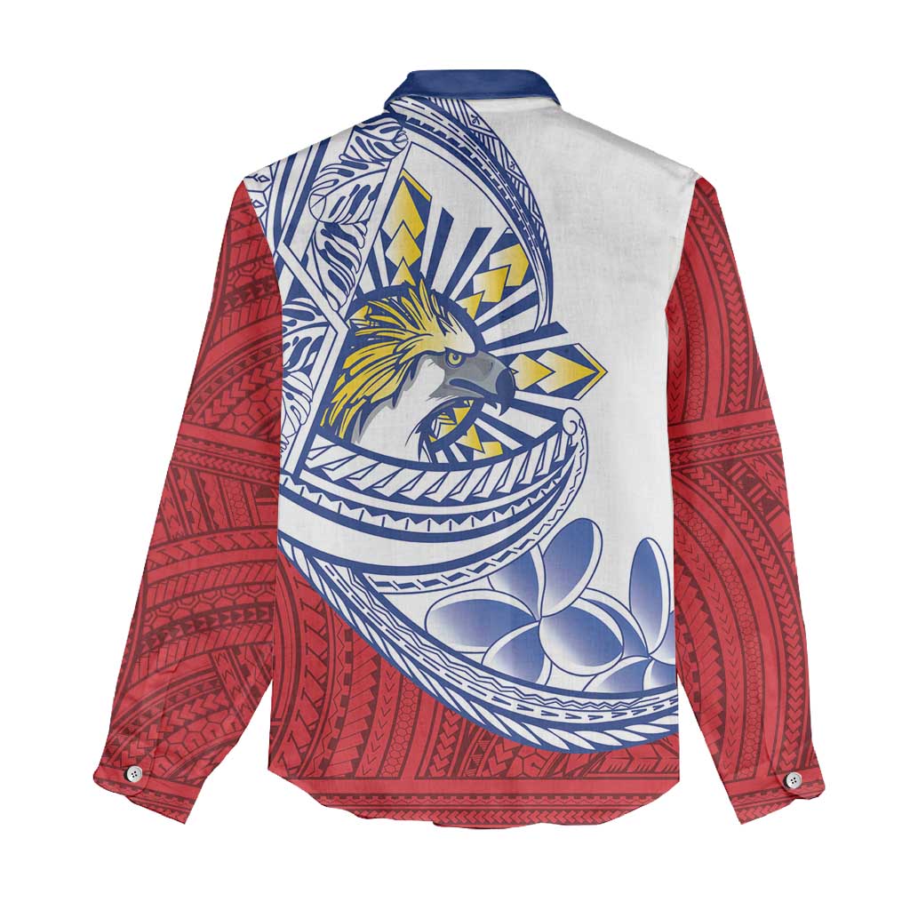 Philippines Eagle Sun Women Casual Shirt Filipino Agila Polynesian Tattoo Flag Color LT14 - Polynesian Pride