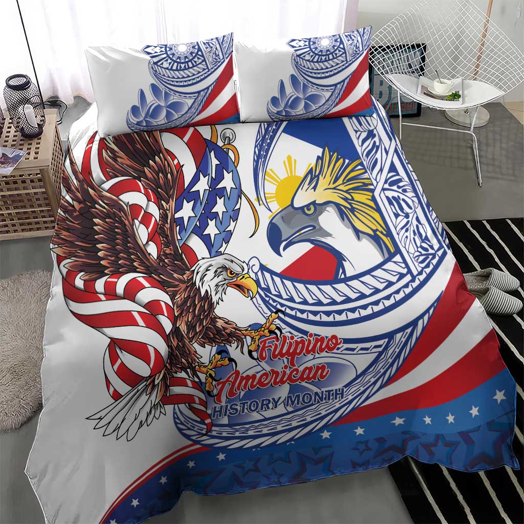 Filipino American History Month Bedding Set Philippines Agila USA Eagle Mix Flag LT14 - Polynesian Pride
