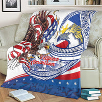 Filipino American History Month Blanket Philippines Agila USA Eagle Mix Flag