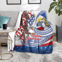 Filipino American History Month Blanket Philippines Agila USA Eagle Mix Flag