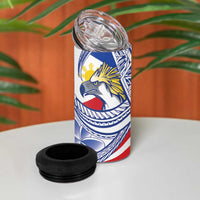 Filipino American History Month 4 in 1 Can Cooler Tumbler Philippines Agila USA Eagle Mix Flag LT14 - Polynesian Pride