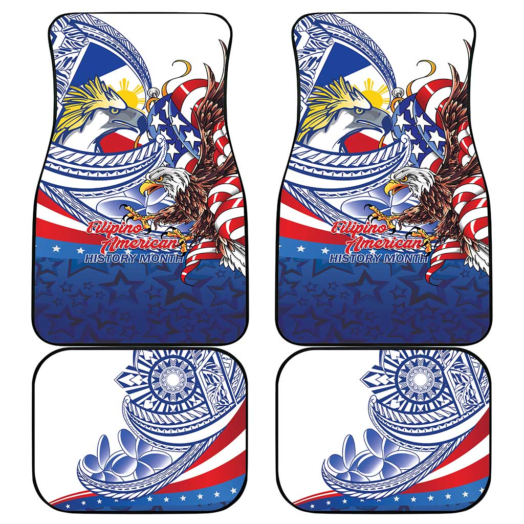 Filipino American History Month Car Mats Philippines Agila USA Eagle Mix Flag LT14 - Polynesian Pride