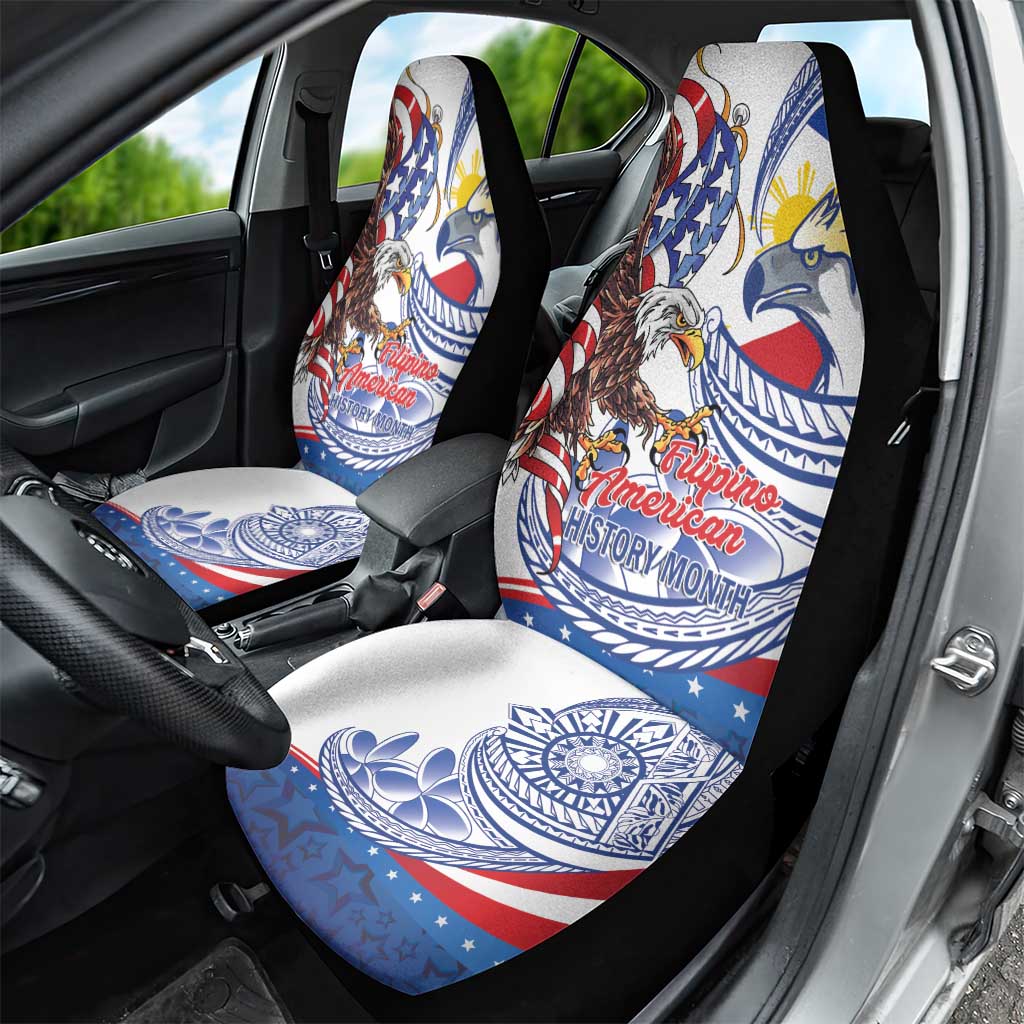Filipino American History Month Car Seat Cover Philippines Agila USA Eagle Mix Flag LT14 - Polynesian Pride