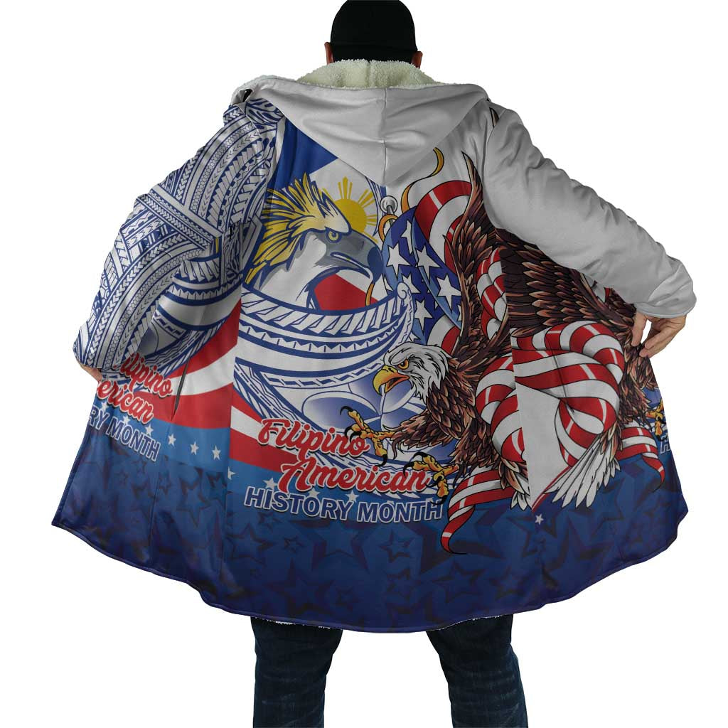 Filipino American History Month Cloak Philippines Agila USA Eagle Mix Flag