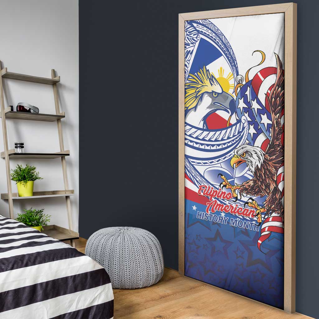 Filipino American History Month Door Cover Philippines Agila USA Eagle Mix Flag LT14 - Polynesian Pride