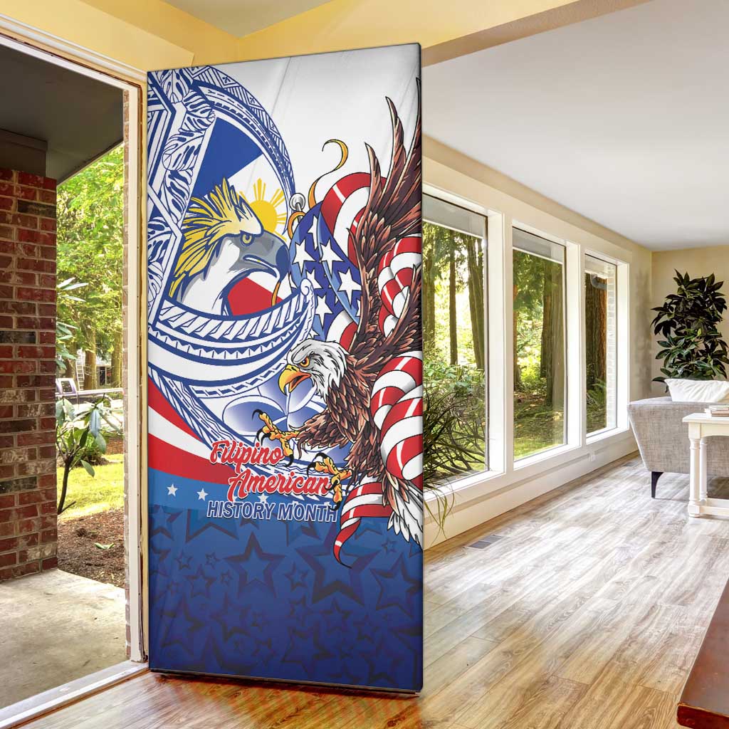Filipino American History Month Door Cover Philippines Agila USA Eagle Mix Flag LT14 - Polynesian Pride