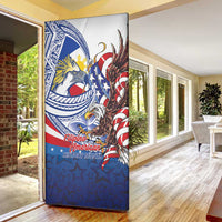 Filipino American History Month Door Cover Philippines Agila USA Eagle Mix Flag LT14 - Polynesian Pride