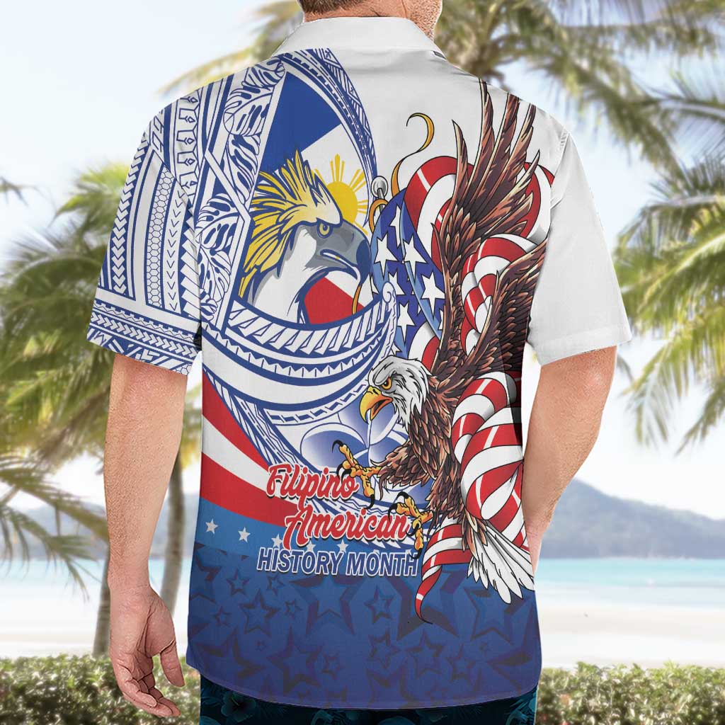 Filipino American History Month Hawaiian Shirt Philippines Agila USA Eagle Mix Flag LT14 - Polynesian Pride