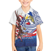 Filipino American History Month Hawaiian Shirt Philippines Agila USA Eagle Mix Flag LT14 - Polynesian Pride