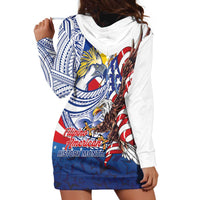 Filipino American History Month Hoodie Dress Philippines Agila USA Eagle Mix Flag LT14 - Polynesian Pride