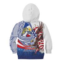 Filipino American History Month Kid Hoodie Philippines Agila USA Eagle Mix Flag LT14 - Polynesian Pride
