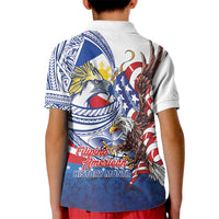 Filipino American History Month Kid Polo Shirt Philippines Agila USA Eagle Mix Flag LT14 - Polynesian Pride