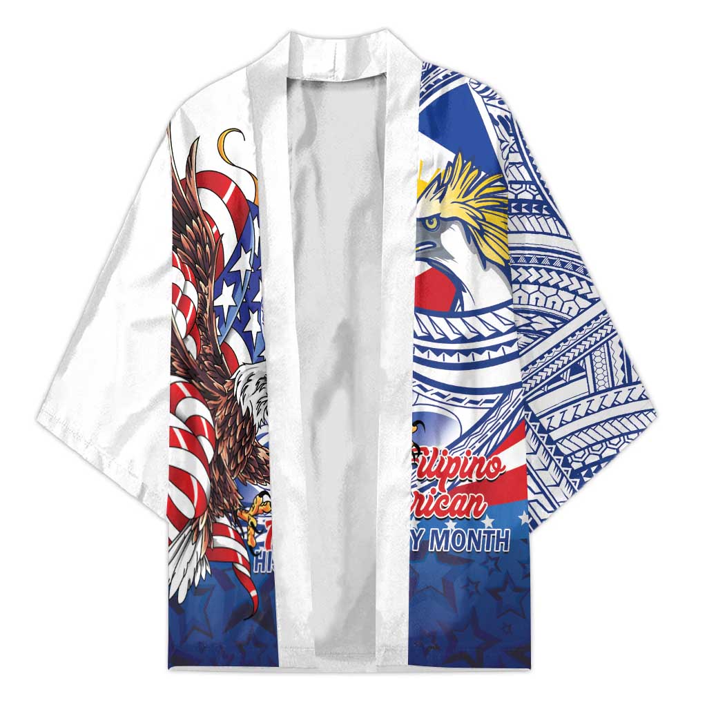 Filipino American History Month Kimono Philippines Agila USA Eagle Mix Flag