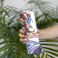 Filipino American History Month Skinny Tumbler Philippines Agila USA Eagle Mix Flag LT14 - Polynesian Pride