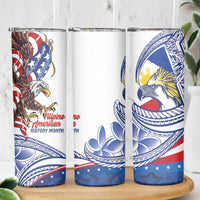 Filipino American History Month Skinny Tumbler Philippines Agila USA Eagle Mix Flag LT14 - Polynesian Pride