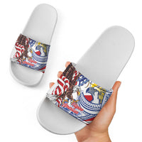 Filipino American History Month Slide Sandals Philippines Agila USA Eagle Mix Flag LT14 - Polynesian Pride