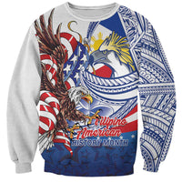 Filipino American History Month Sweatshirt Philippines Agila USA Eagle Mix Flag