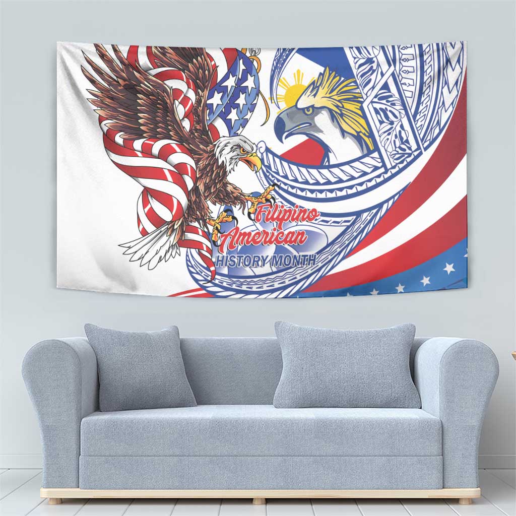 Filipino American History Month Tapestry Philippines Agila USA Eagle Mix Flag LT14 - Polynesian Pride