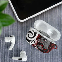 Personalised Aotearoa Bulldog AirPods Case New Zealand Maori Taniko Art - Polynesian Pride