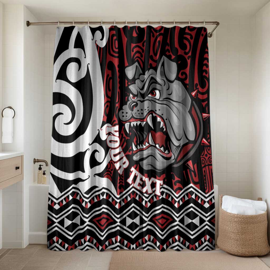 Personalised Aotearoa Bulldog Bathroom Set New Zealand Maori Taniko Art - Polynesian Pride