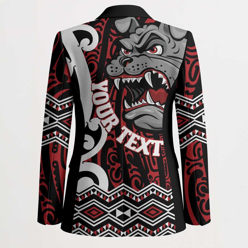 Personalised Aotearoa Bulldog Blazer New Zealand Maori Taniko Art - Polynesian Pride