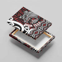 Personalised Aotearoa Bulldog Canvas Wall Art New Zealand Maori Taniko Art