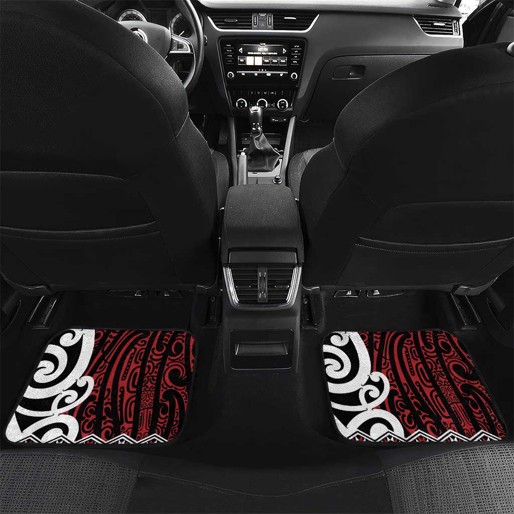 Personalised Aotearoa Bulldog Car Mats New Zealand Maori Taniko Art