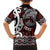 Personalised Aotearoa Bulldog Family Matching Off Shoulder Maxi Dress and Hawaiian Shirt New Zealand Maori Taniko Art