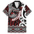 Personalised Aotearoa Bulldog Family Matching Off Shoulder Maxi Dress and Hawaiian Shirt New Zealand Maori Taniko Art