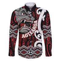 Personalised Aotearoa Bulldog Family Matching Puletasi and Hawaiian Shirt New Zealand Maori Taniko Art