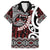 Personalised Aotearoa Bulldog Family Matching Short Sleeve Bodycon Dress and Hawaiian Shirt New Zealand Maori Taniko Art