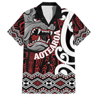 Personalised Aotearoa Bulldog Family Matching Tank Maxi Dress and Hawaiian Shirt New Zealand Maori Taniko Art
