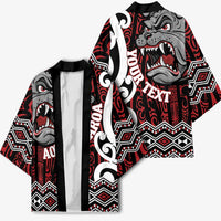 Personalised Aotearoa Bulldog Kimono New Zealand Maori Taniko Art - Polynesian Pride