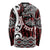 Personalised Aotearoa Bulldog Long Sleeve Shirt New Zealand Maori Taniko Art