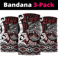 Personalised Aotearoa Bulldog Neck Gaiter New Zealand Maori Taniko Art - Polynesian Pride