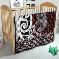 Personalised Aotearoa Bulldog Quilt New Zealand Maori Taniko Art