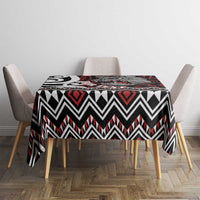 Personalised Aotearoa Bulldog Tablecloth New Zealand Maori Taniko Art