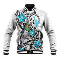 Aotearoa Te Ika-a-Maui Baseball Jacket South Island Kekeru Maori Koru LT14 Unisex White - Polynesian Pride