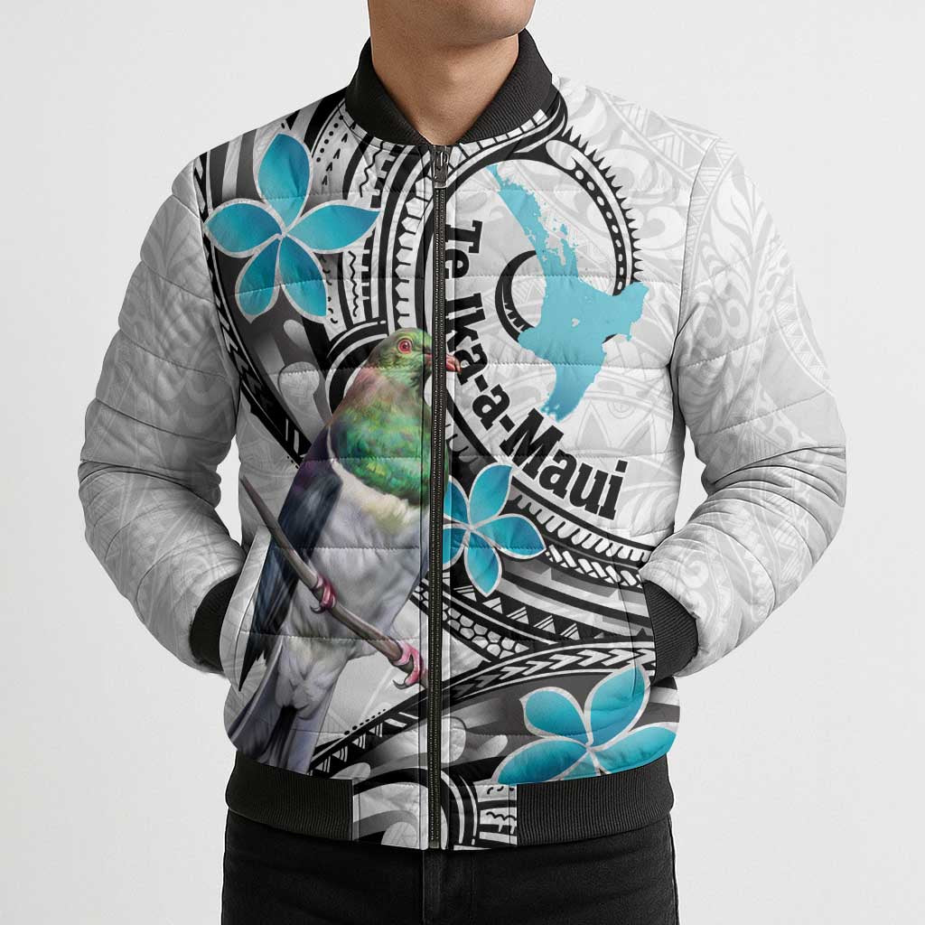 Aotearoa Te Ika-a-Maui Bomber Puffer Jacket South Island Kekeru Maori Koru - Polynesian Pride