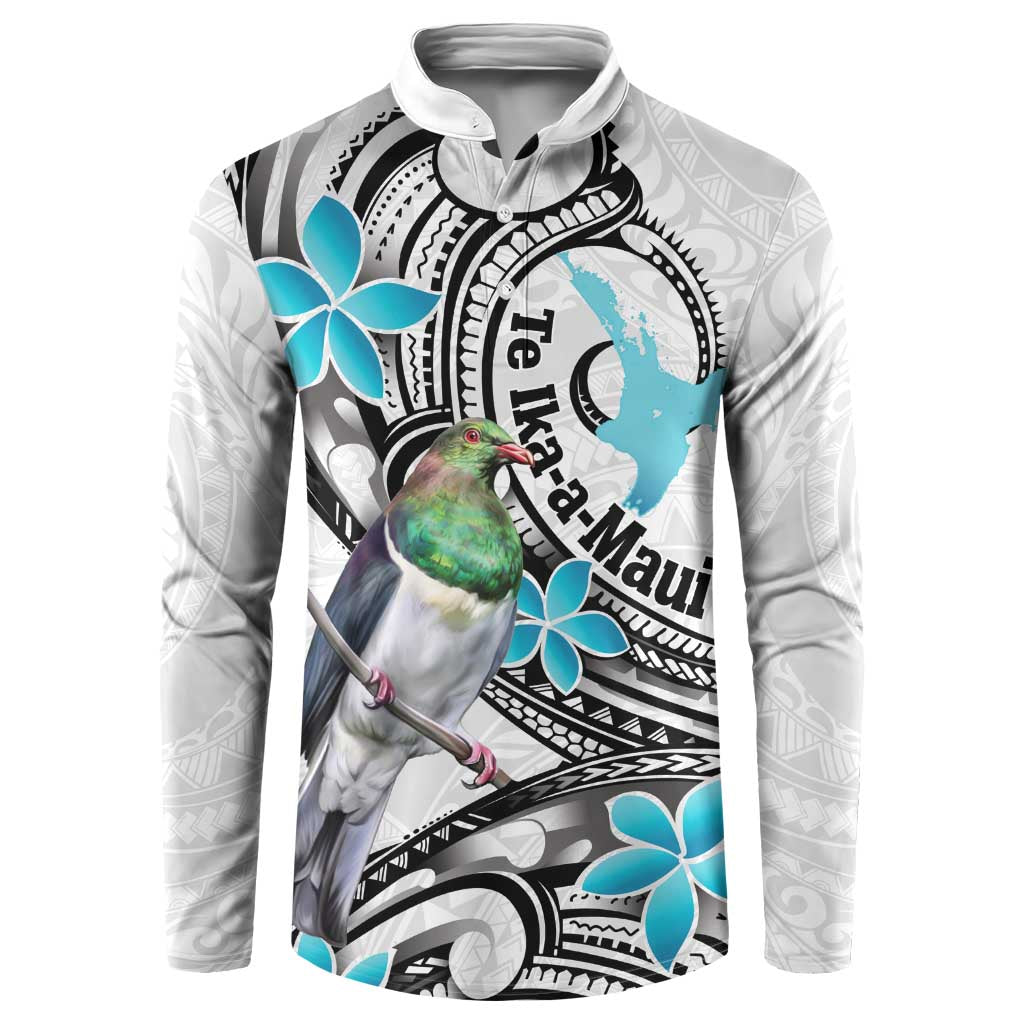 Aotearoa Te Ika-a-Maui Button Sweatshirt South Island Kekeru Maori Koru