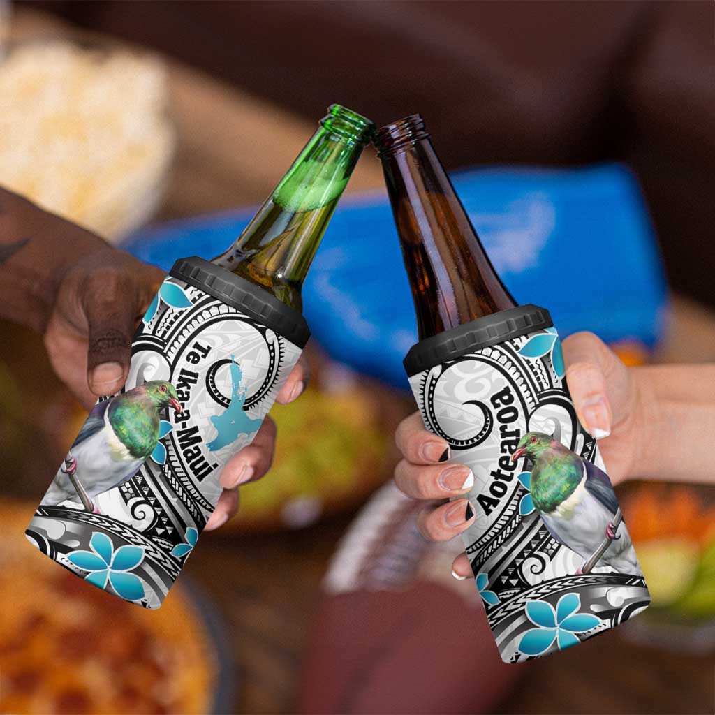 Aotearoa Te Ika-a-Maui 4 in 1 Can Cooler Tumbler South Island Kekeru Maori Koru LT14 - Polynesian Pride
