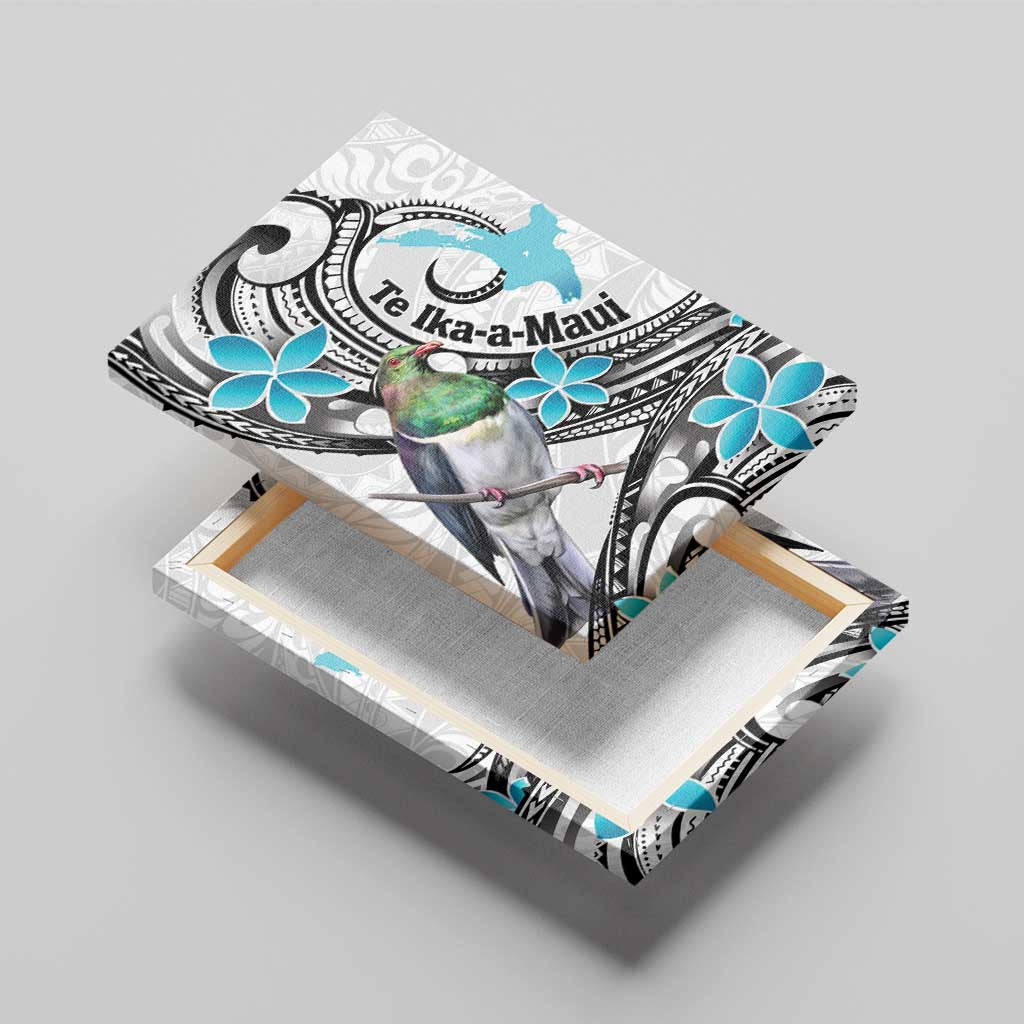 Aotearoa Te Ika-a-Maui Canvas Wall Art South Island Kekeru Maori Koru