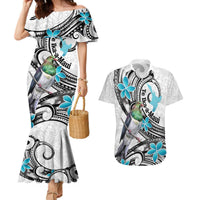 Aotearoa Te Ika-a-Maui Couples Matching Mermaid Dress and Hawaiian Shirt South Island Kekeru Maori Koru